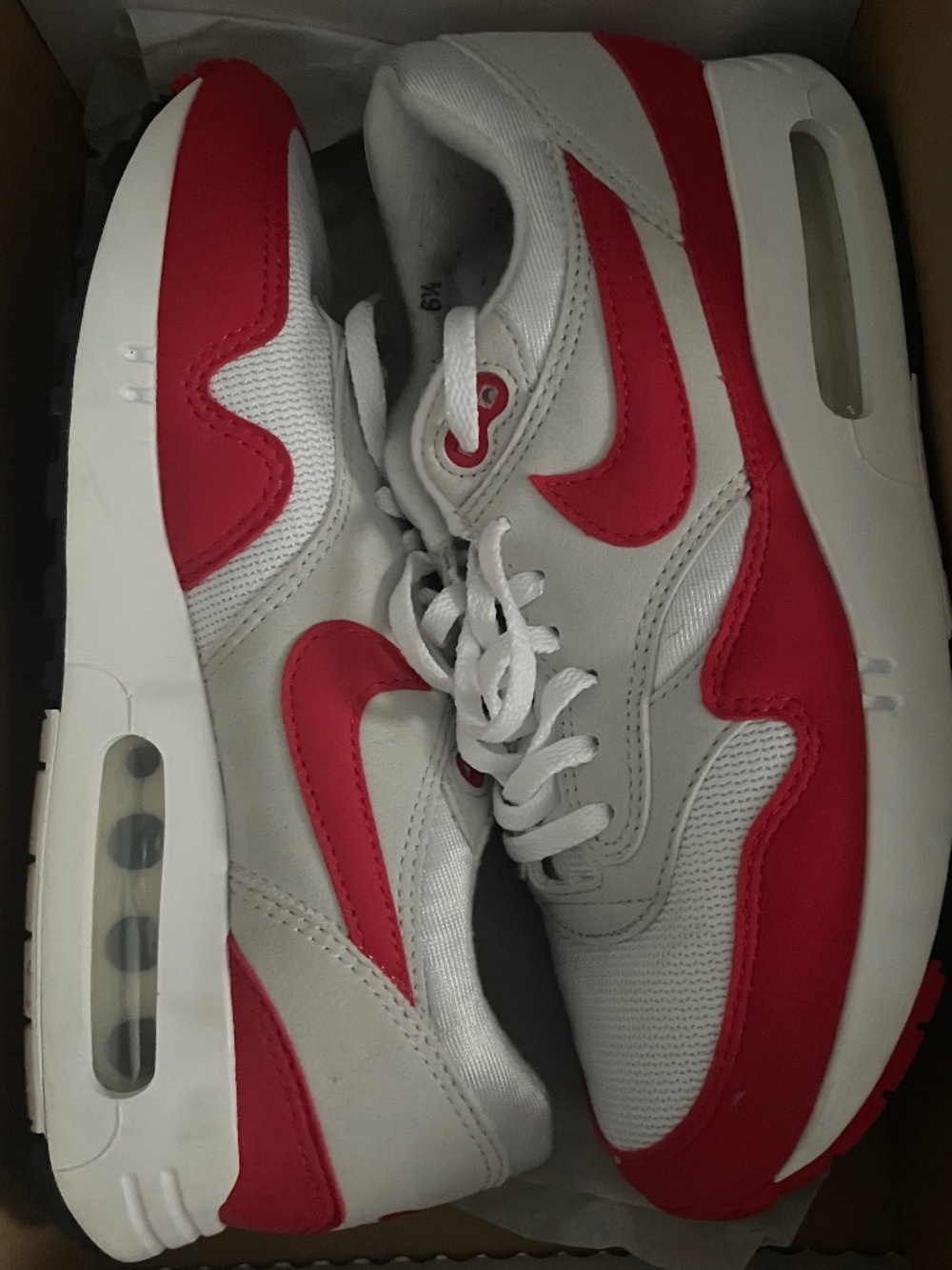 Nike Air Max 1 – White/Red (OG BIG BUBBLE)